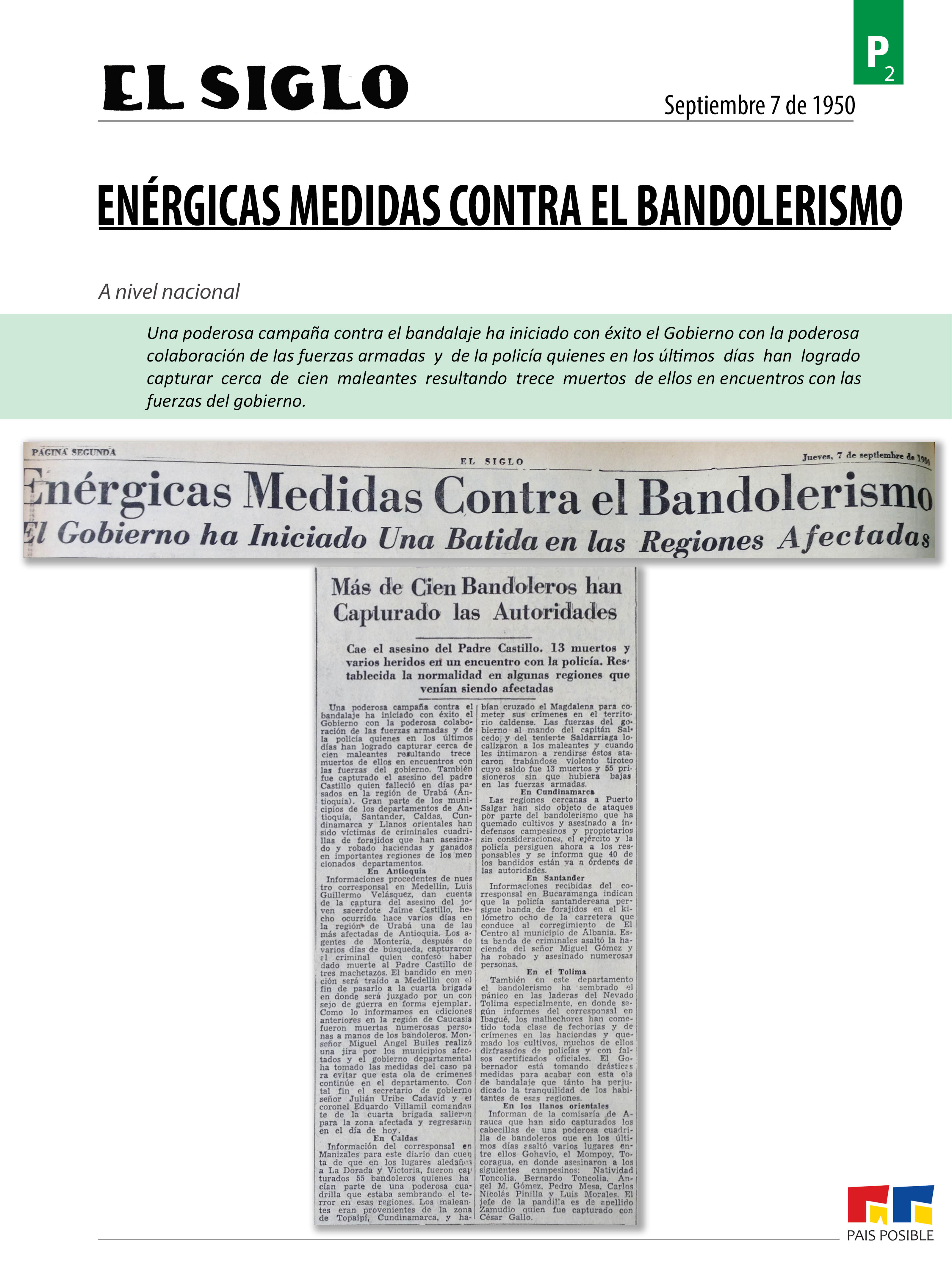 El Siglo, septiembre 7 de 1950