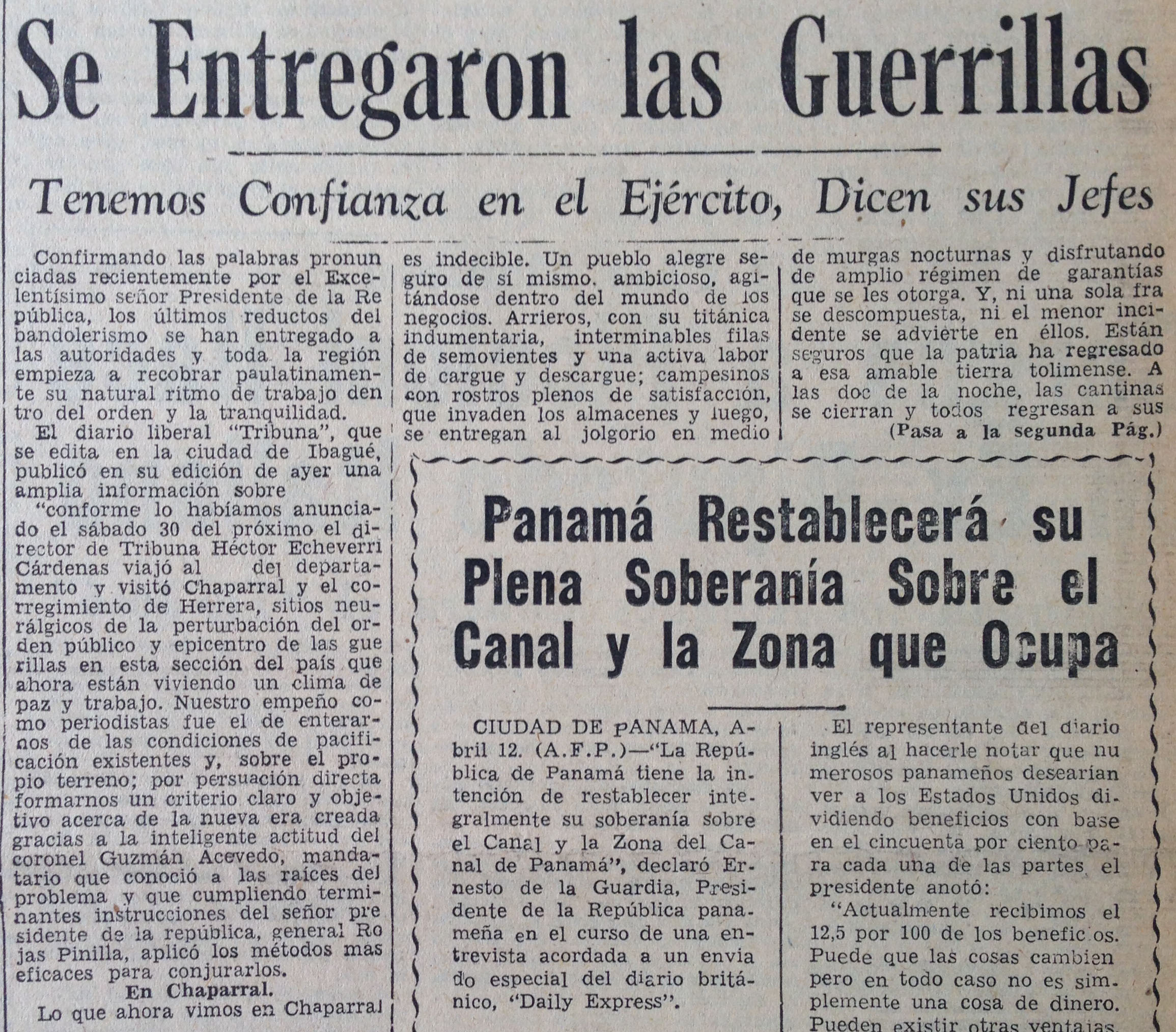 Diario de Colombia, abril 13 de 1957