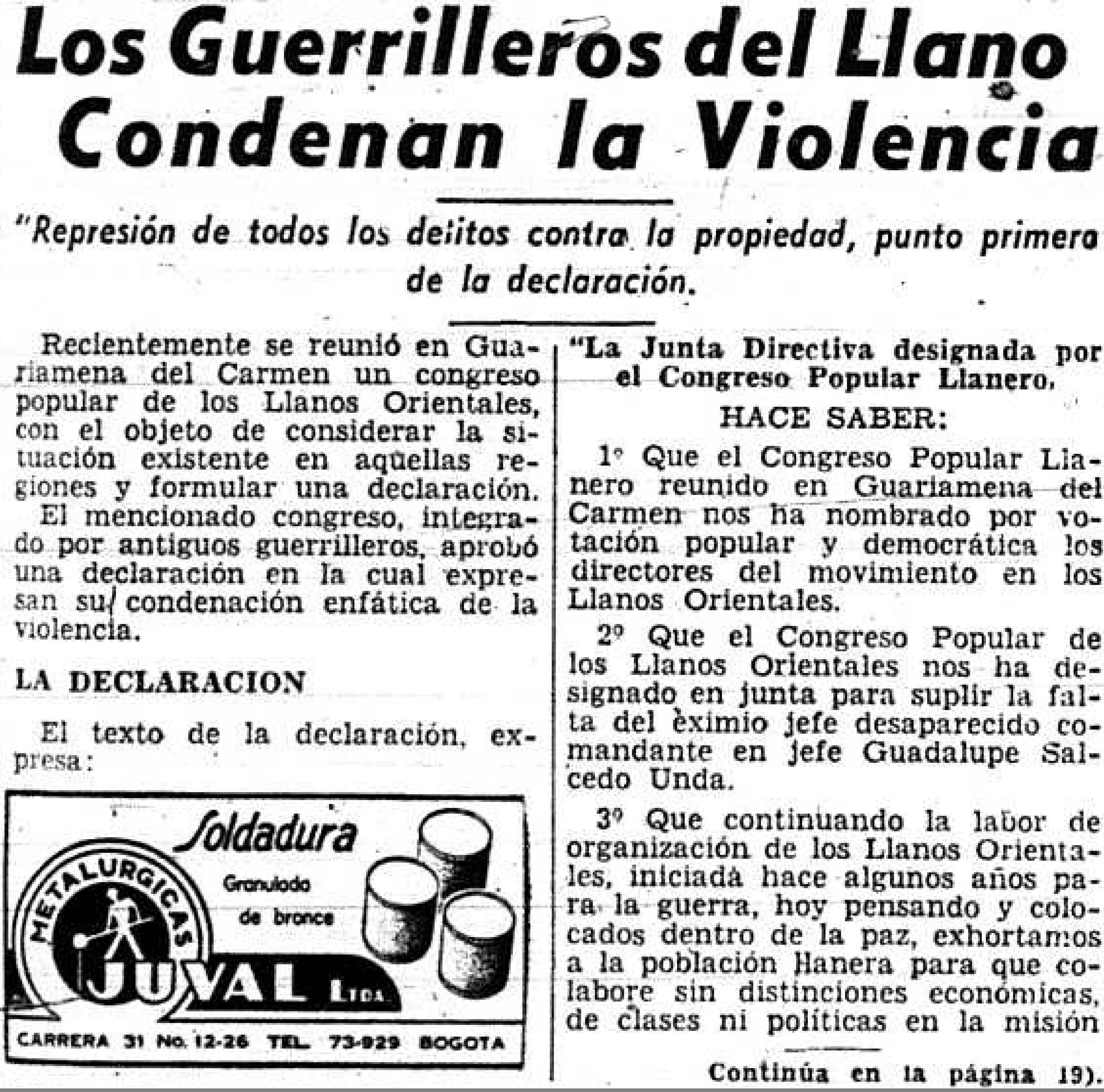 El Tiempo, agosto 5 de 1957
