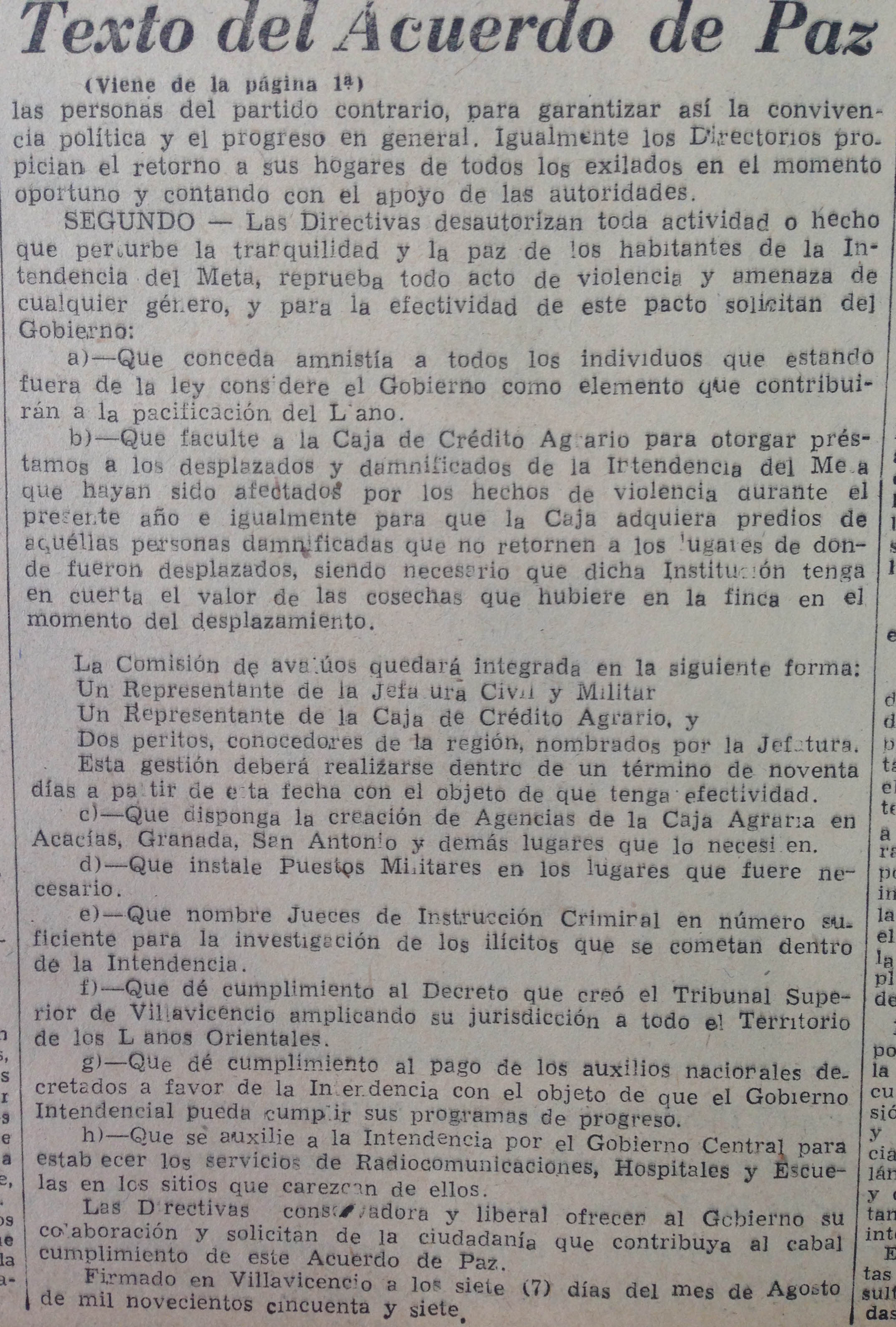 El Siglo, agosto 8 de 1957