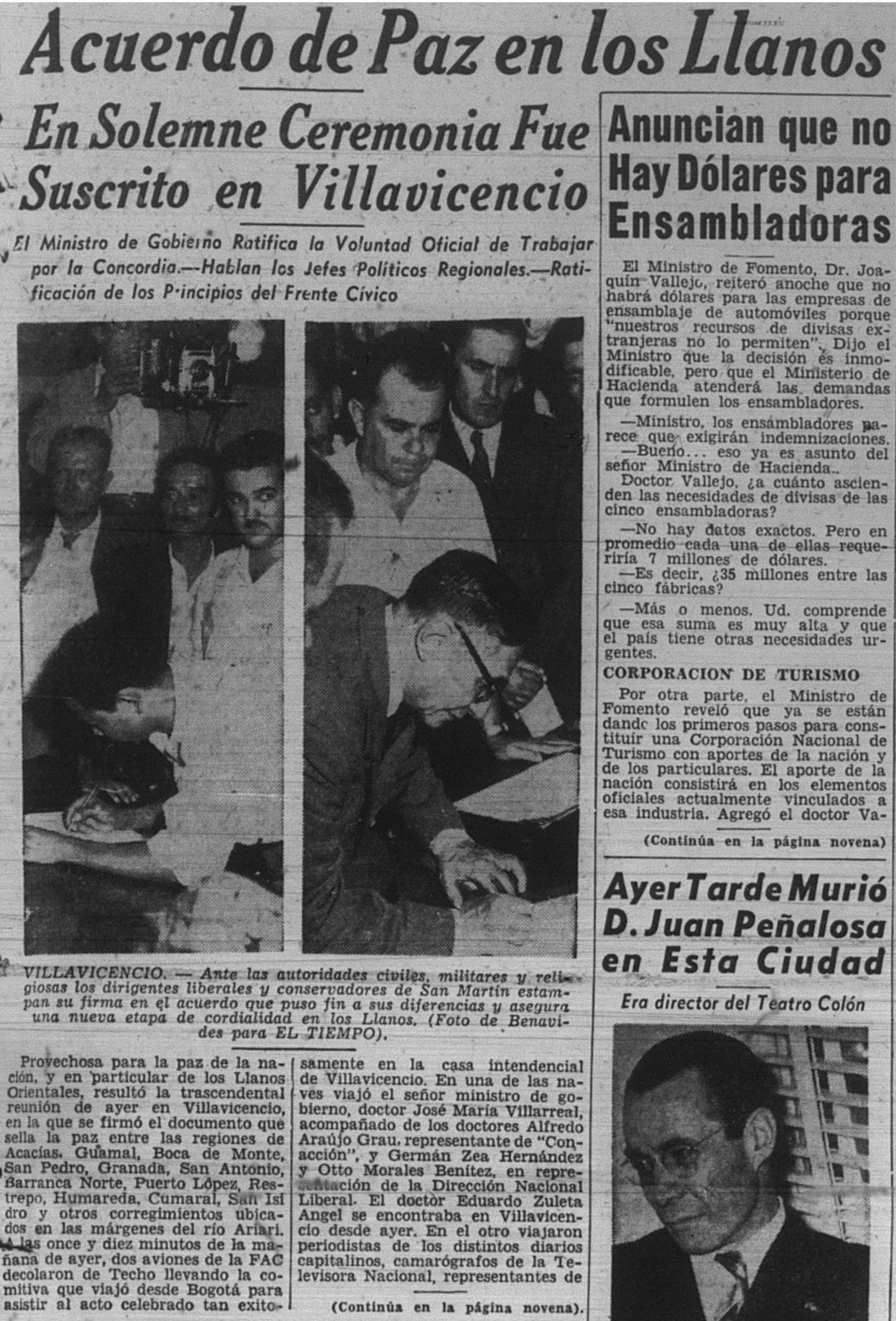 El Tiempo, agosto 8 de 1957
